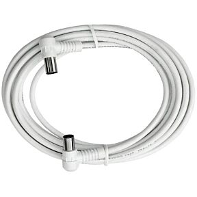 Antenski kabel 75Ω 85dB vtič/vtičnica 5m bel 