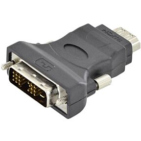 Adapter DVI-D vtič 18+1/HDMI vtičnica, dvosmerni črn Digitus
