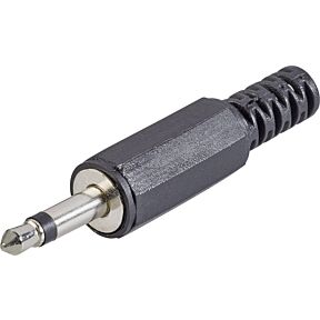 Avdio kabelski vtič 3,5mm mono črn TRU Components
