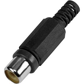 Cinch kabelska vtičnica črna 595232 TRU Components