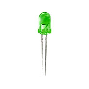 Difuzna LED dioda 5mm 2,2V 20mA zelena 60° 40mcd L 53 GDVS