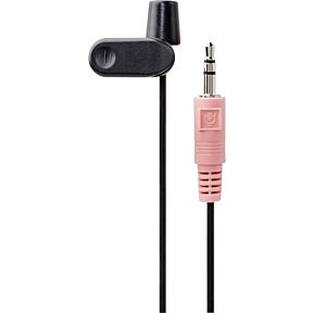 Kabelski clip mikrofon vtič 3,5mm 2m kabla črn 139901 Hama