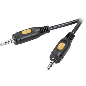 Avdio kabel AUX 3,5mm stereo vtič/vtič 2,5m SpeaKa