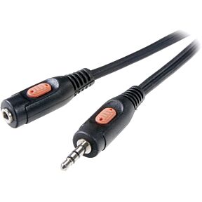 AV kabel AUX 3,5mm 4-pol vtič /vtič 2,5m SpeaKa