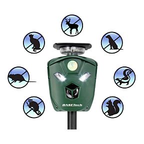 Ultrazvočni odganjalnik za živali, napajanje preko solarne celice ali na USB, zaščita IP44
