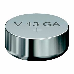 Gumbna baterija  LR44/V13GA Varta na beli podlagi