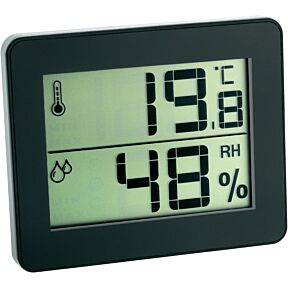 Digitalni notranji termometer/vlagomer črn