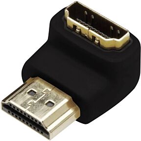 Kotni HDMI adapter 1x moški konektor HDMI - 1x ženski konektor HDMI] črna